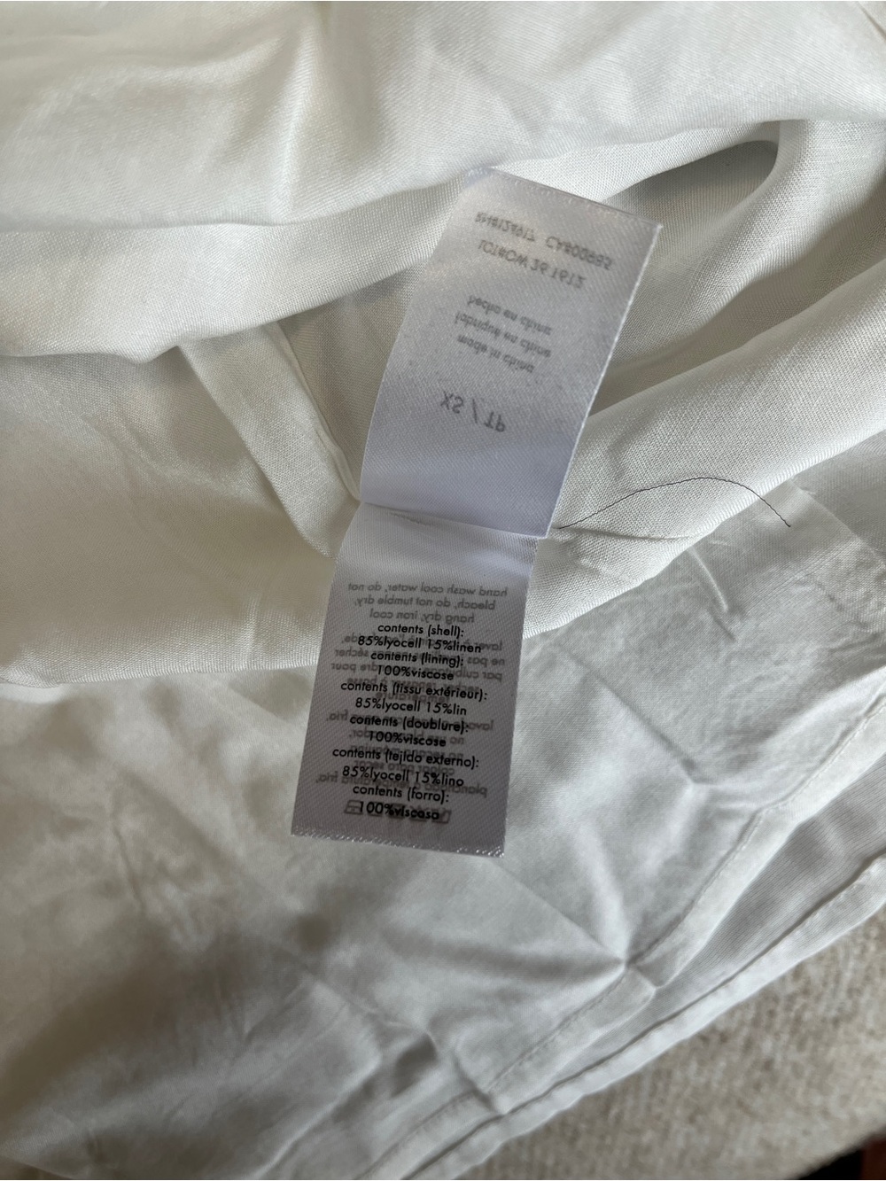 White Smocked Maxi Dress with Spaghetti Straps - Picture 6 of 6